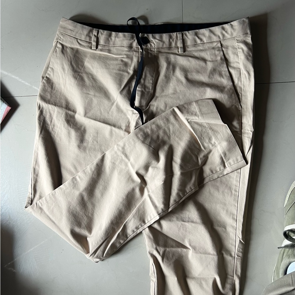 Bonobos Golf Pants Mens Casual Slim Fit Chino Flat Front khaki Size 35x32